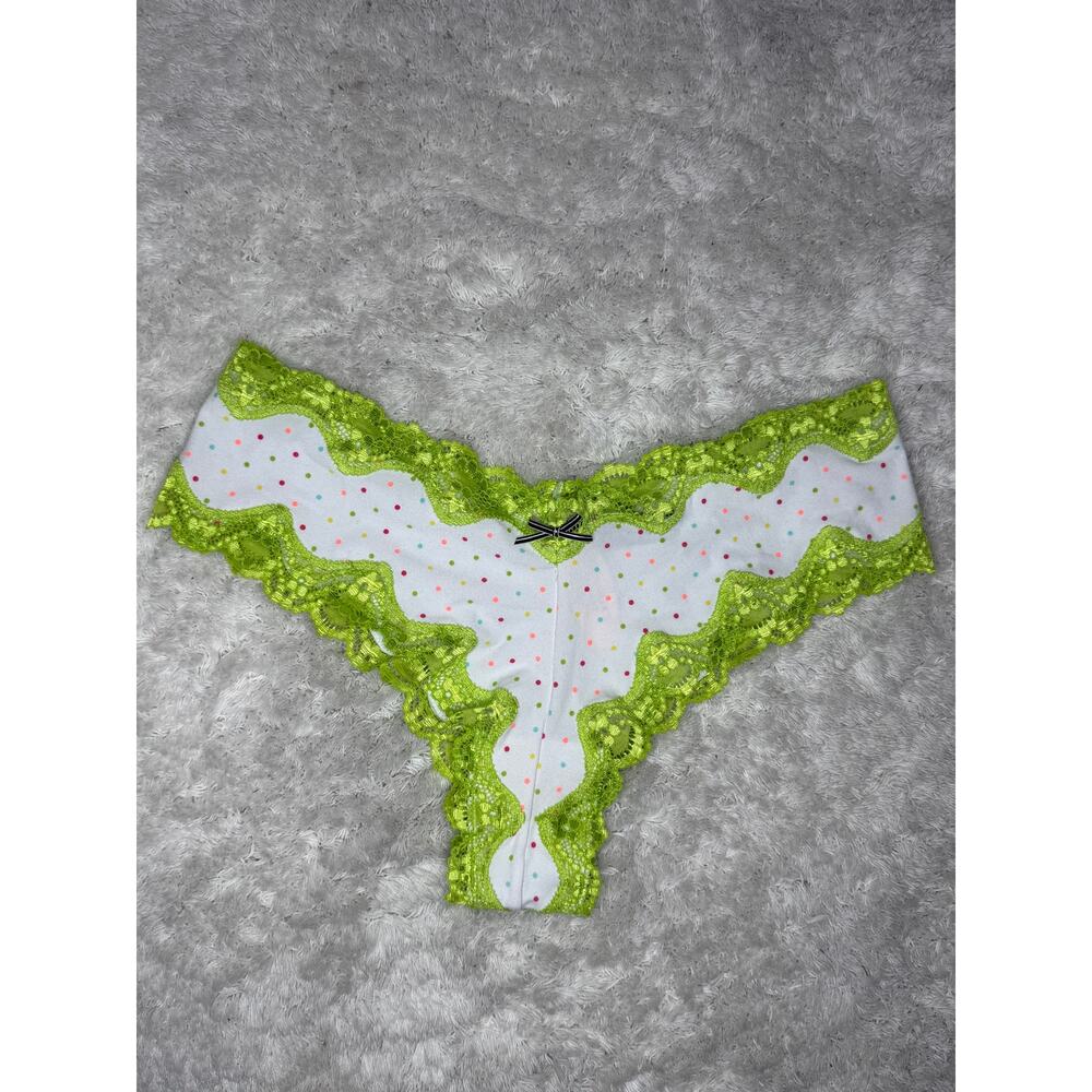 NWT Victoria’s Secret Sexy Little Things Polka Dot Lace Thong L 2011